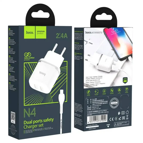 Cargador hoco lightning n4 2.4A  para iphone